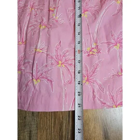 Lilly Pulitzer Vintage Pink Palm Tree Skirt Women's Size 6 Tropical Beach Resort - Picture 9 of 12